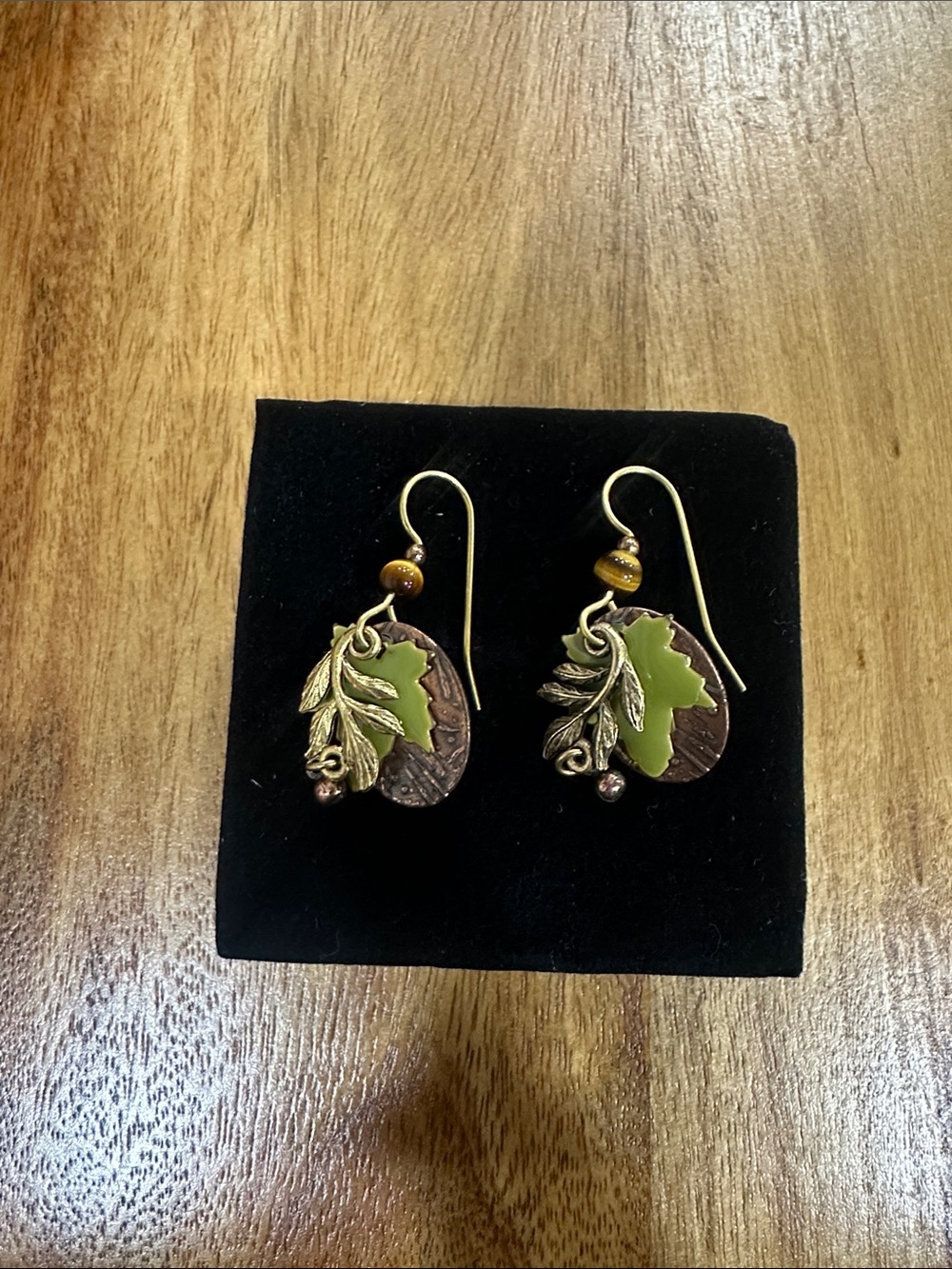 Silver Forest mixed-metal botanical dangle earrings